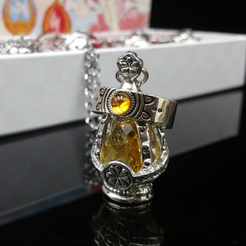 Anime Crystal Pendant Ring set by Cosplay Costumes